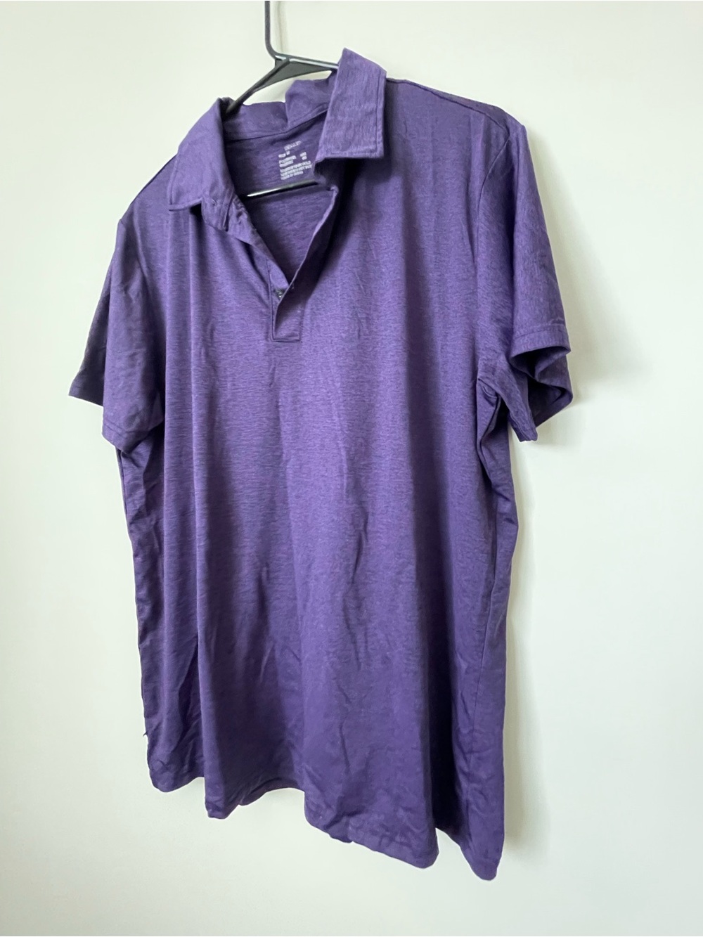 Telaleo Polo Shirt Mens Medium Deep Purple Short Sleeve Stretch Performance